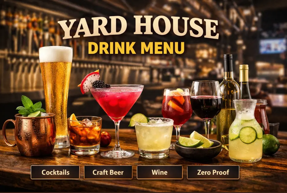 Yard House Drink Menu With Prices 2026 | Calores Guide Yard House drink 1