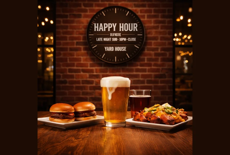 Yard House Late Night Happy Hour 2026 | Times & Deals Guide Yard House Late Night Happy Hour