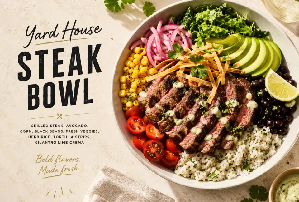 Yard House Steak Bowl | Price & Ingredients, Calories, yard steak bowl 1